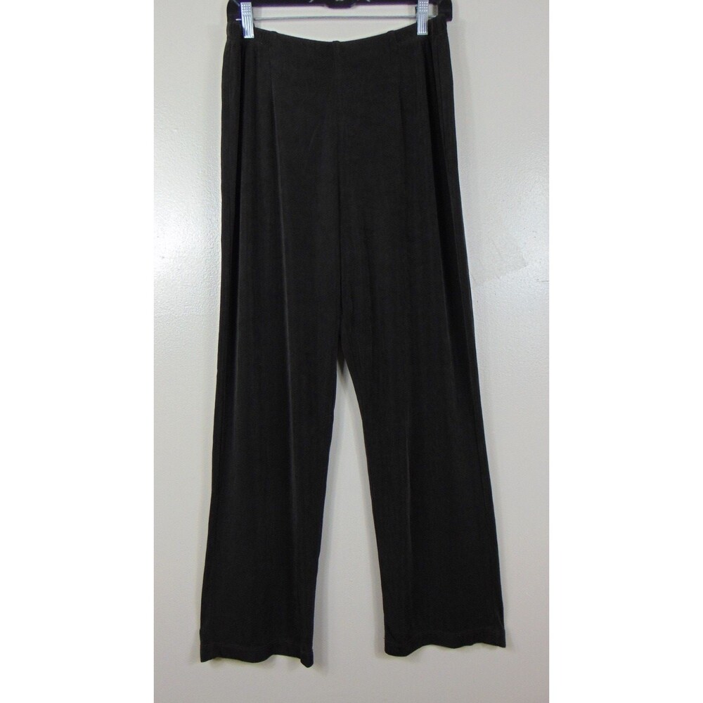 Chico's Travelers Pants Womens Size 3 Black Pull on Wide Leg Slinky Extra Large